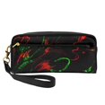 thumbnail image 1 of YFYANG Leather Portable Travel Small Makeup Bag, Multifunctional Storage Bag, Red Light Art Pattern Cosmetic Bag, 1 of 4