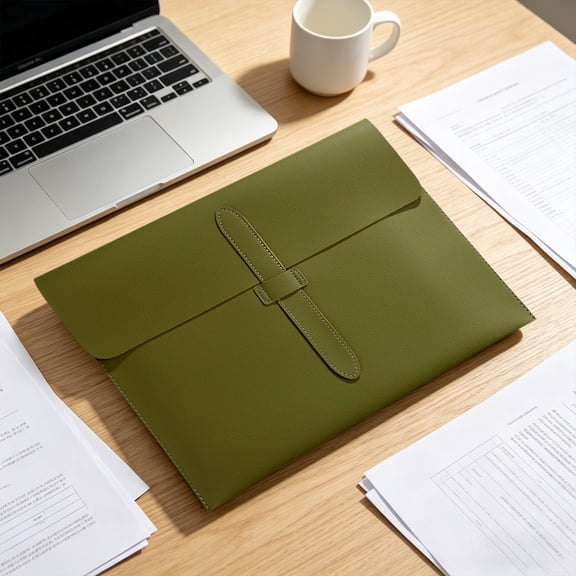 Leather Portfolio Notebook with Folder,Storage Clipboard with Cover for Legal Pad Holder Letter Size A4 Writing Pad for Business Office Office Resume Conference Notepad Clip Boards (Haze Green)