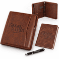 Leather Portfolio Notebook Pen Set, Man of God, Religious Stationery ...