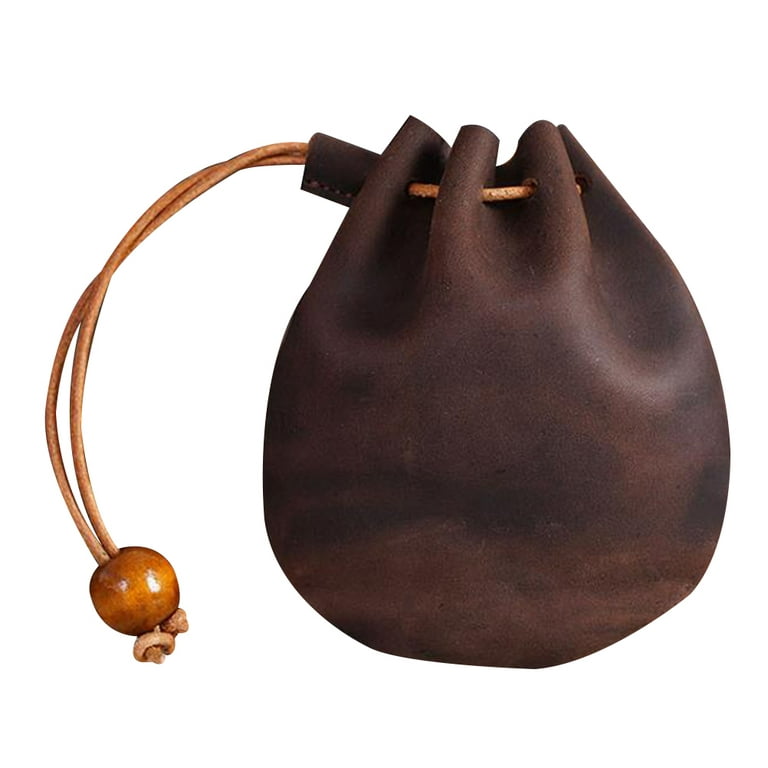 Leather Pouch Coin Drawstring Pouches Small Men Bag Pirate Belt Mens Purse  Purses