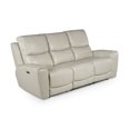Leather Power Loveseat Sofa with Console Contemporary Style for Plush