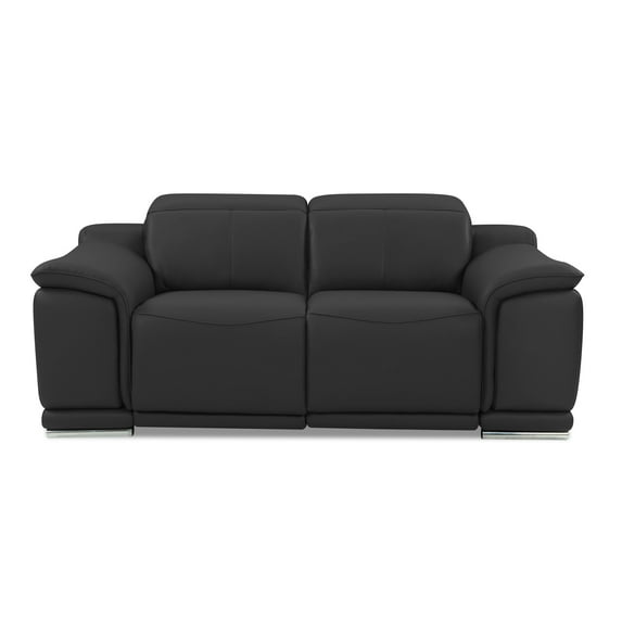 Leather Power Reclining Loveseat | Enjoy Reclining with USB Charging | Solid Brazilian Wood & High - density Foam | Eliminate Back Discomfort