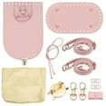 thumbnail image 1 of Leather Purse Making Kit, 5Pcs Bag Backpack Making Set Bag Bottom, Shoulder Strap, Flap Cover,Drawstring  Pink, 1 of 6