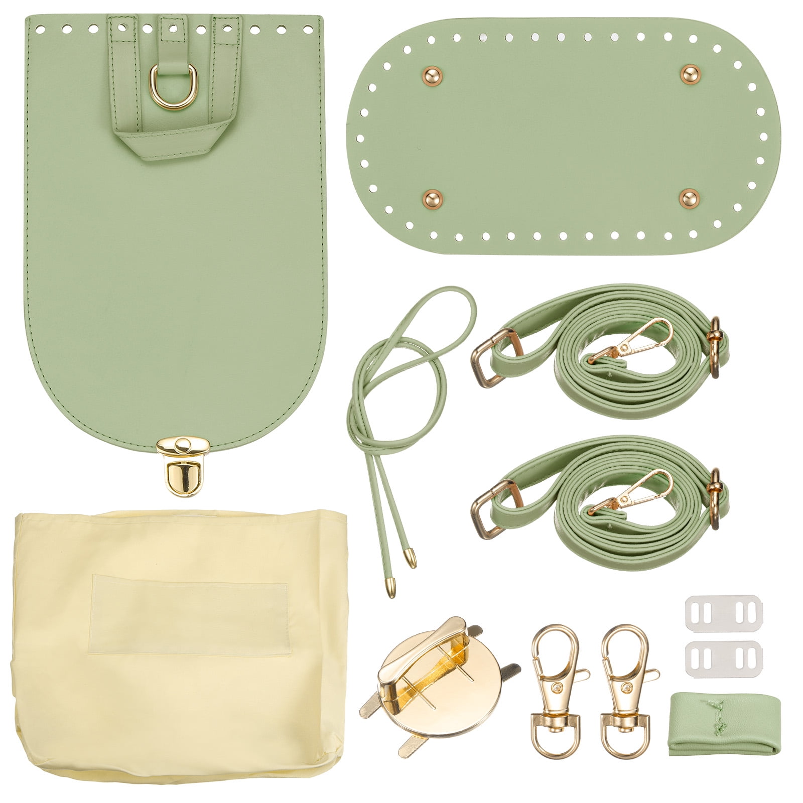 Leather Purse Making Kit, 5Pcs Bag Bottom, Shoulder Strap, Flap Cover