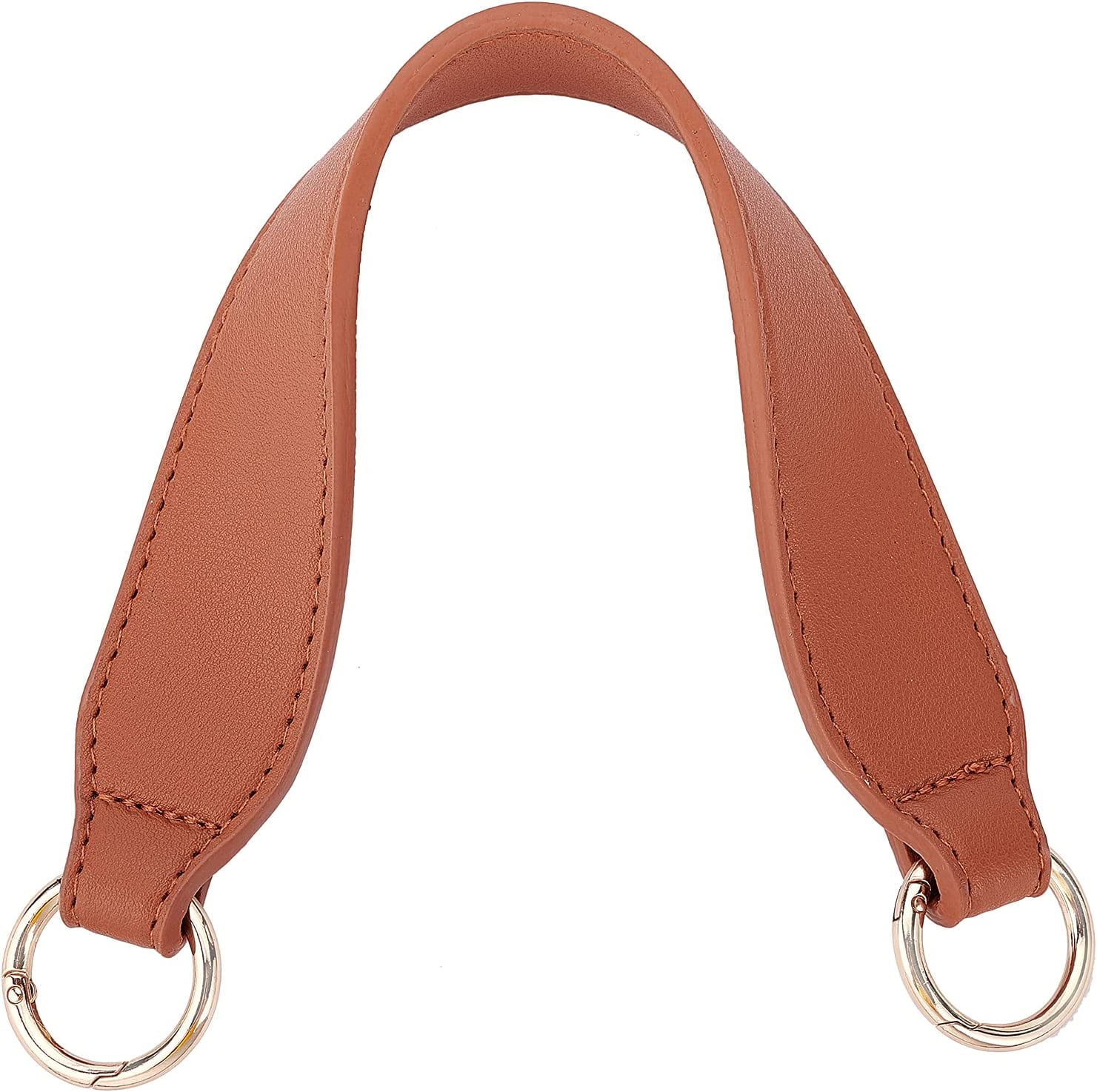 Leather Purse Strap Replacement 13.4 Inch PU Leather Bag Handle Handbag  Shoulder Strap Short Clutches Bag Handle with Spring Ring for Satchel Tote  Briefcase Wallet(1.34inch wide) Brown 
