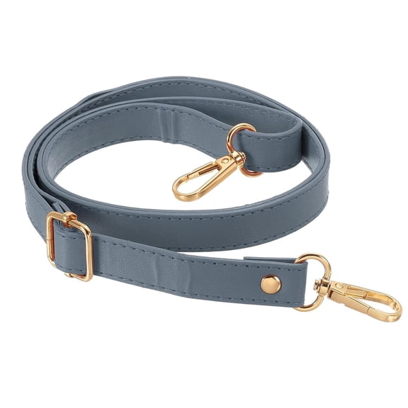 Leather Purse Strap Replacement 51 Inch, Adjustable Shoulder Crossbody Replacement Strap with Gold Hardware, Beige Strap for Bags (Blue)