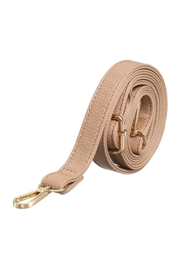 Leather Purse Straps [1Pcs] - 51.2 Inch Adjustable Strap Replacement for Handbags Use for Purse & Crossbody Bag & Handbag - [Brown & Gold]