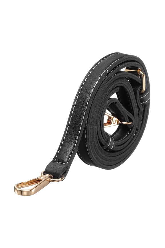 Leather Purse Straps [1Pcs] - 51.2 Inch Adjustable Straps Replacement for Handbags Use for Purse & Crossbody Bag & Handbag - [Black & Gold]