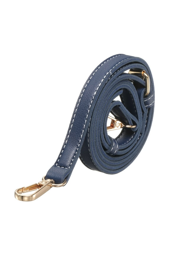 Leather Purse Straps [1Pcs] - 51.2 Inch Adjustable Straps Replacement for Handbags Use for Purse & Crossbody Bag & Handbag - [Deep Blue & Gold]