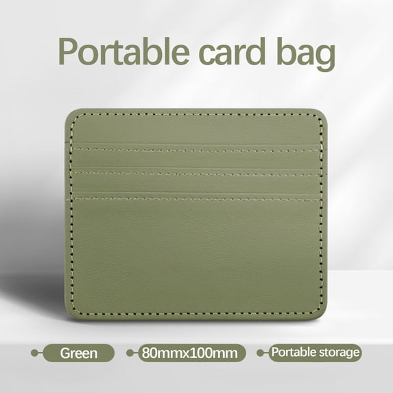 Leather RFID Blocking Card Wallet for Men Women - Multi-Slot Credit Card Holder with 4 Slots - Compact ID Case for Bank Cards, Driver's License, Cash - Travel Size 3.93x3.14in for Pocket or Purse