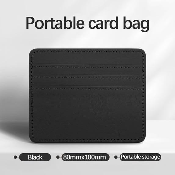 Leather RFID Blocking Card Wallet for Men Women - Multi-Slot Credit Card Holder with 4 Slots - Compact ID Case for Bank Cards, Driver's License, Cash - Travel Size 3.93x3.14in for Pocket or Purse