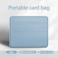 thumbnail image 1 of Leather RFID Blocking Wallet - 4 Card Slots, Large Capacity, Stylish & Compact for Bank Cards, ID, Cash - Black, Blue, Green, Yellow, Gray, Purple - 3.93x3.14in, 1 of 7