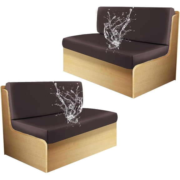 Leather RV Dinette Cushion Covers, PU Waterproof Slipcovers for Rv Furniture Dinette Cushion Covers Anti-Slip Rv Sofa Cover
