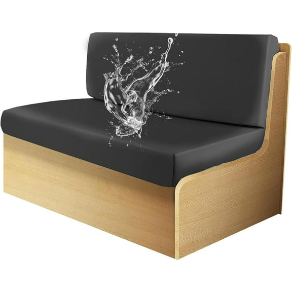 Leather RV Dinette Cushion Covers, PU Waterproof Slipcovers for Rv Furniture Dinette Cushion Covers Anti-Slip Rv Sofa Cover