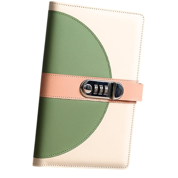Leather Receipt Folder with Lock 40 Pockets Cheque Collection Album for Card Bills Cash Money Organiser 5.8x9.2Inch