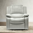 thumbnail image 1 of Leather Recliner Chair with Overstuffed Arm and Back,Leather Gel Glider Rocker Home Theater Lounge Seat,Manual Reclining Chair for Adults,Classic and Traditional Living Room Chair Single Sofa,Ivory, 1 of 8