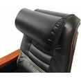 thumbnail image 1 of Leather Recliner Headrest Pillow with Self-Stabilizing Weighted Base, Adjustable Filling for Head & Neck Support, Soft Neck Pillow for Recliner, Couch, Sofa, Chairs (Black), 1 of 6