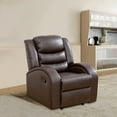 thumbnail image 1 of Leather Recliner Sofa Set, Living Room Furniture Set, Leather Reclining Sofa Recliner Couch Set for Office Home(Chair,Brown), 1 of 5