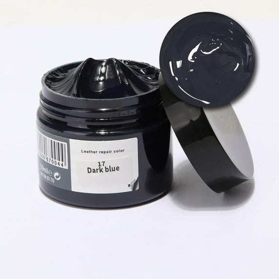 Leather Recoloring Balm, Leather Color Restorer, Leather Paint Repair Filler Kit, Leather Restoration Scratch Cream Dye Polish for Couch Furniture Couches Sofa (Dark Blue)