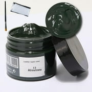 Leather Recoloring Balm, Leather Cream, Leather Color Restorer, Leather Color Care Repair Polish Cream, Leather Restorer for Handbag,Couches, Shoe, Car Seats (Atrovirens)