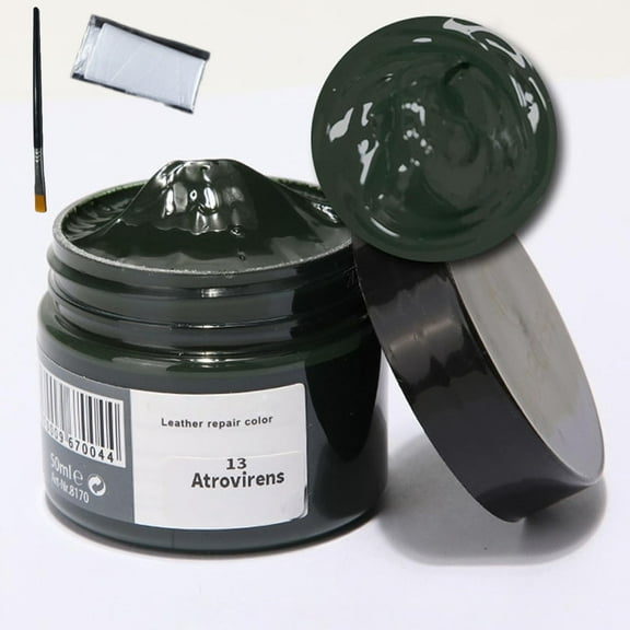 Leather Recoloring Balm, Leather Cream, Leather Color Restorer, Leather Color Care Repair Polish Cream, Leather Restorer for Handbag,Couches, Shoe, Car Seats (Atrovirens)