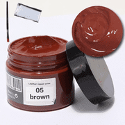 Leather Recoloring Balm, Leather Cream, Leather Color Restorer, Leather Color Care Repair Polish Cream, Leather Restorer for Handbag,Couches, Shoe, Car Seats Brown