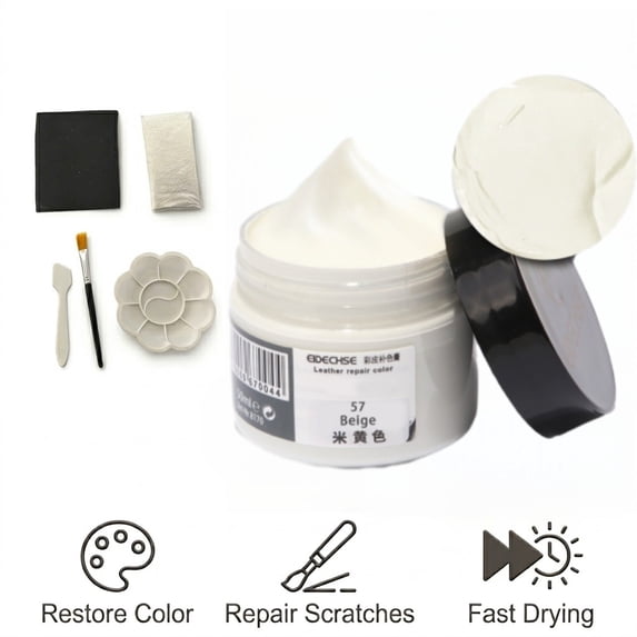 Leather Recoloring Balm, Leather Cream, Leather Color Restorer, Leather Color Care Repair Polish Cream, Leather Restorer for Handbag,Couches, Shoe, Car Seats(Belge)