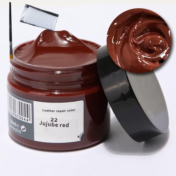 Leather Recoloring Balm, Leather Cream, Leather Color Restorer, Leather Color Care Repair Polish Cream, Leather Restorer for Handbag,Couches, Shoe, Car Seats (Jujube red)