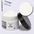 thumbnail image 1 of Leather Recoloring Balm, Leather Cream, Leather Color Restorer, Leather Color Care Repair Polish Cream, Leather Restorer for Handbag,Couches, Shoe, Car Seats (White), 1 of 8