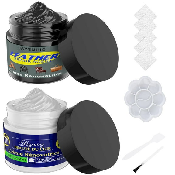 Leather Recoloring Balm -Leather Restore Cream, Leather Repair Kit for Restoration Furniture, Couches, Sofa, Leather Restore Kit for Leather Worn Out, Color Fading, Scratches