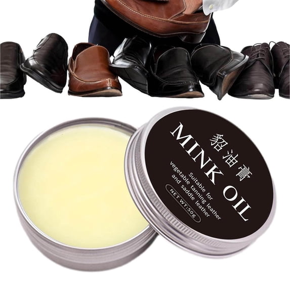 Leather Recoloring Balm, Mink Oil Repair Cream for Restoring Faded Cracked Leather, Conditioning and Refurbishing for Furniture Shoes Car Seats Bags, Easy to Use