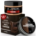 thumbnail image 1 of Leather Recoloring Balm with Mink Oil, Camel Leather Paint, 1 of 5