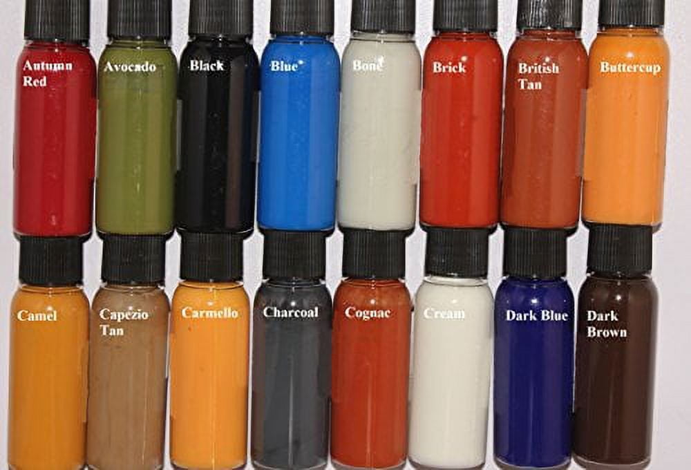 Leather Refinish an Aid to Color Restorer 1 Ounce Tester or Small Repair Bottle (Dark Grey