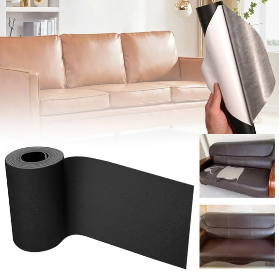 Leather Repair Fabric, Black Leather Repair Tape, Self Adhesive Faux Leather Repair Tape, Leather Patches for Furniture, 1Pcs Leather Tape Repair Patch 7.87x11.02 Inch