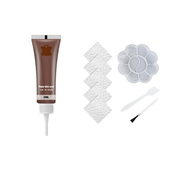 Leather Repair Filler Cream Kit | All-Purpose Restorer for Car Seats, Sofas, Furniture, Shoes, Bags | Fix Scratches, Rips, Scuffs | 20ml Set with Tools | Leather Care & Protection