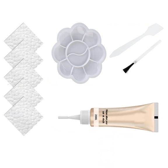 Leather Repair Kit Beige Leather Repair Gel Complete Leather Recoloring and Restoration Kit for Couches Car Seats Shoes and Furniture Full Tool Set 9 Piece Kit