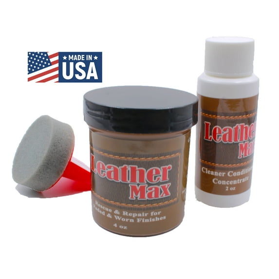 Leather Repair Kit / Leather Color Kit / Cleaner / Color Restorer / Sponge Applicator (Leather Repair) (Vinyl Repair) (Leather Dye) (Light Grey)