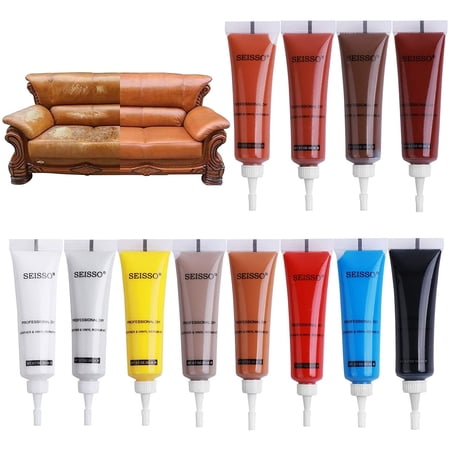 Leather Repair Kits,Leather Furniture, Couch, Car Seats, Sofa, Jacket Restoring Touch up,12 Pack,Multicolor