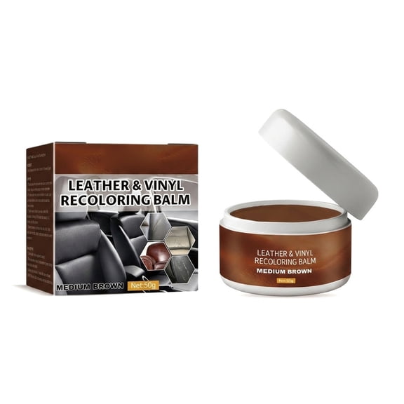 Leather Repair Paste Leather Repair Cream, Fills Scratches and Scuffs, Restores Texture, Dual Action Nourishing and Protective for Sofas, Car Seats, Bags, Shoes, Easy to Use, 50G