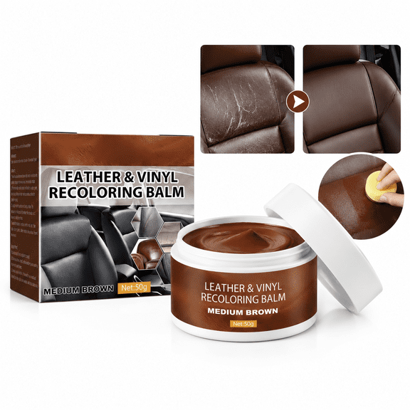 Leather Repair Paste Leather Repair Cream, Fills Scratches & Scuffs, Restores Texture for Sofas, Car Seats, Easy to Use