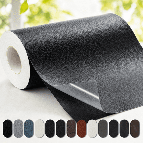 Leather Repair Patch Black 17X79 Inch For Furniture Car Seats Handbags