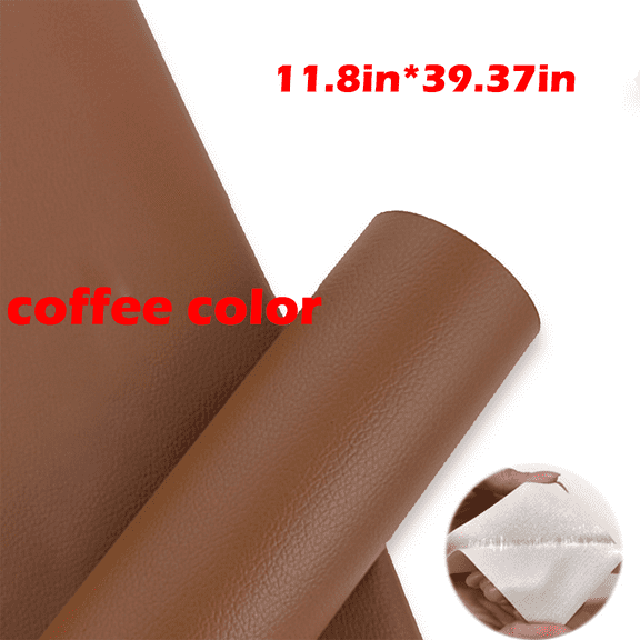 Leather Repair Patch for Couches Large Self-Adhesive reupholster Tape Patches kit for Couch Car Seats Furniture Sofa Vinyl Chairs Jackets Shoes Fabric Fix Tear (Brown, 11x39 in)