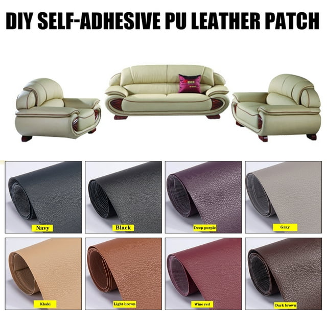 Leather Repair Patch Kit 8 x 12 inch, 7 Colors Available, Stuffygreenus