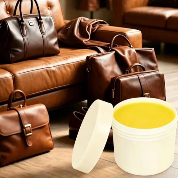 Leather Repair Salve Natural Leather Conditioner Restorer Cream, UV Protectant Furniture Polish Prevent Dry Crack Fade, Multipurpose Care Balm for Leather Sofa Car Seat Purse Shoes Boots