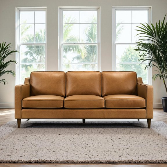 Leather - Resistant to Cracks - Family Gathering Area - Damp Cloth Cleanable