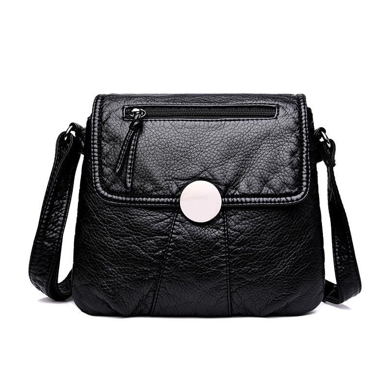 Vintage Multi-pocket Crossbody Bag, Retro Pu Shoulder Bag, Women's