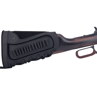 WAYNE'S DOG Leather Cheek Riser Pad With Shell Holder - Fits Right & Left Hand Shooters