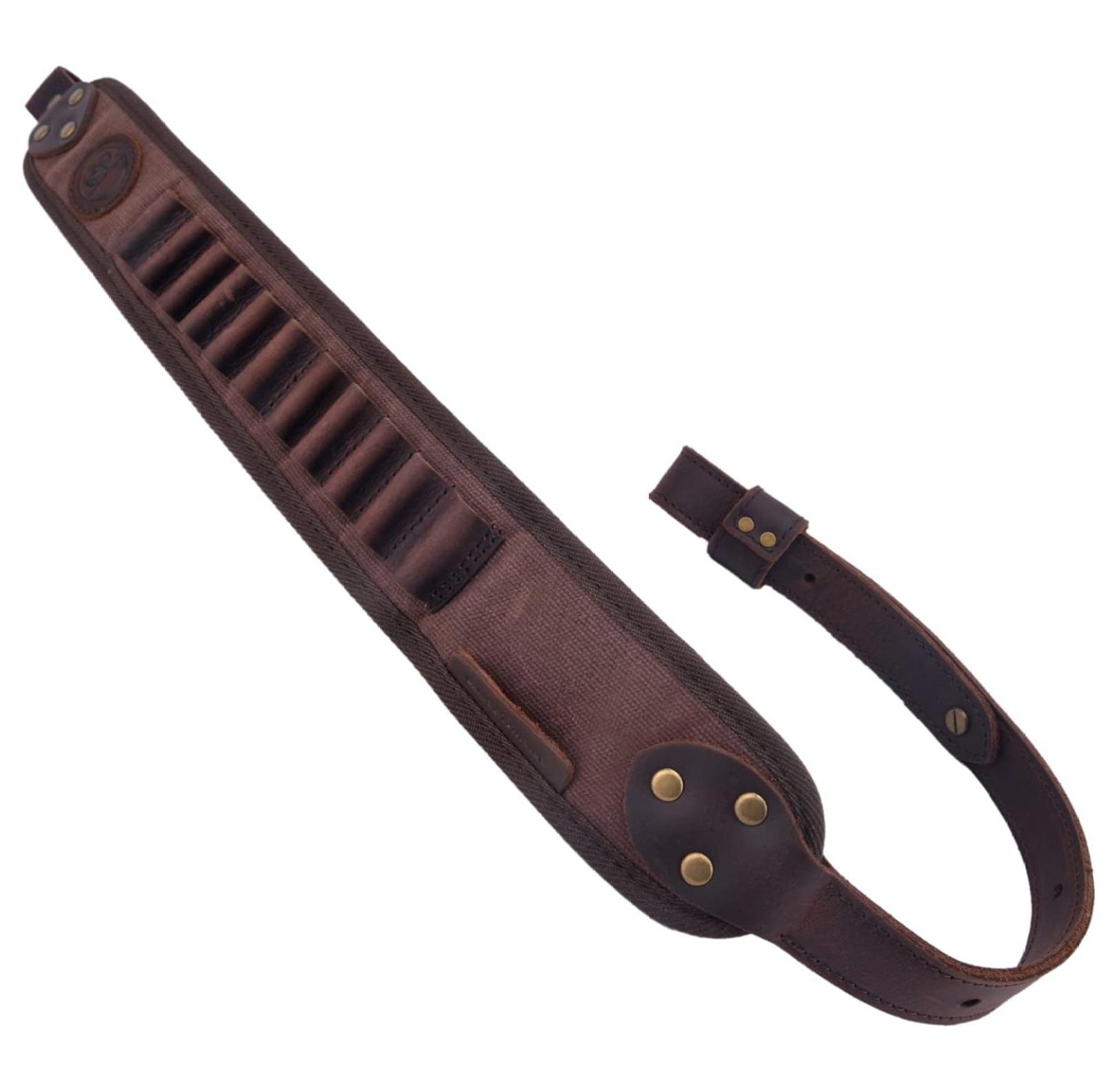 Leather Rifle Sling Gun Ammo Shell Holder Straps Loops for .3030 .308 .3006, 4570 Cartridges