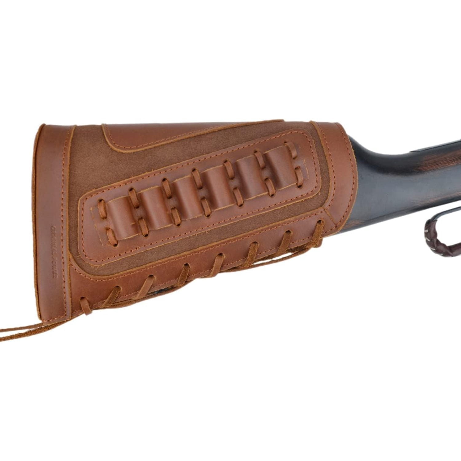 Leather Rifles Ammo Pouch, Gun Buttstock Cheek with Recoil Pad for .308 ...
