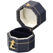 Leather Ring Box Travel Portable Ring Storage Case Ring Vintage Style Organizer